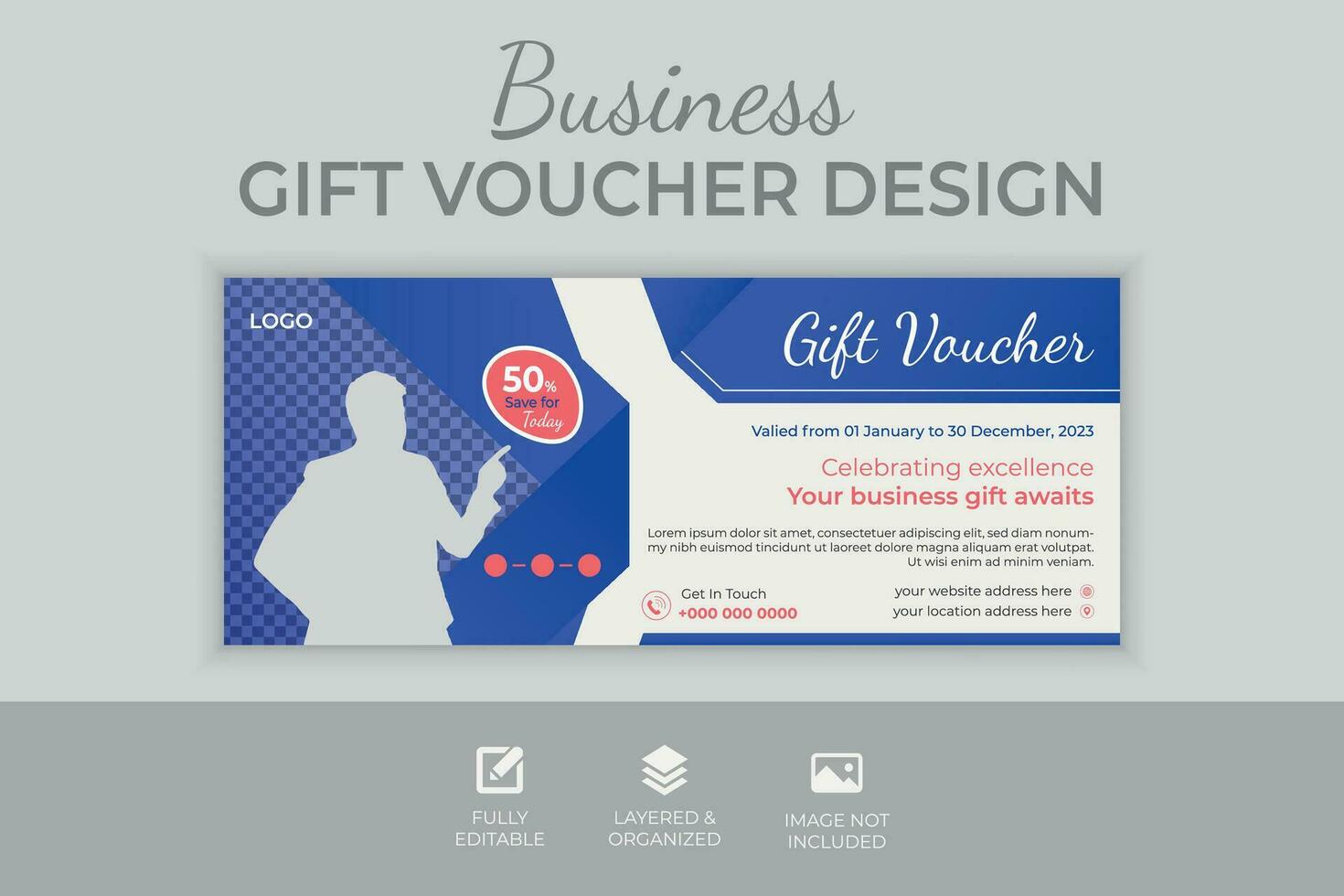 affaires cadeau bon modèle avec nettoyer et moderne modèle Couleur cadeau boîte, vecteur illustration, Créatif affaires bon modèle, Contexte conception coupon, invitation, monnaie.