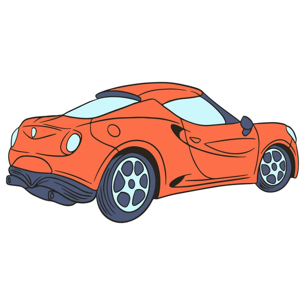 supercar dessiné à la main illustration vecteur