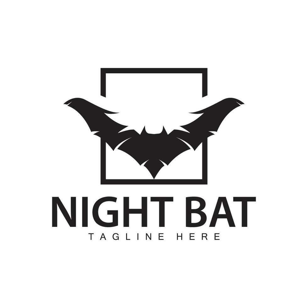 Halloween chauve souris logo chauve souris nuit animal conception vecteur illustration modèle