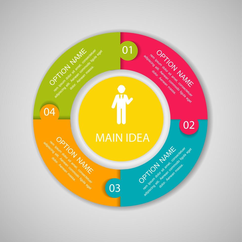 modèles d'infographie pour l'illustration vectorielle d'affaires. vecteur