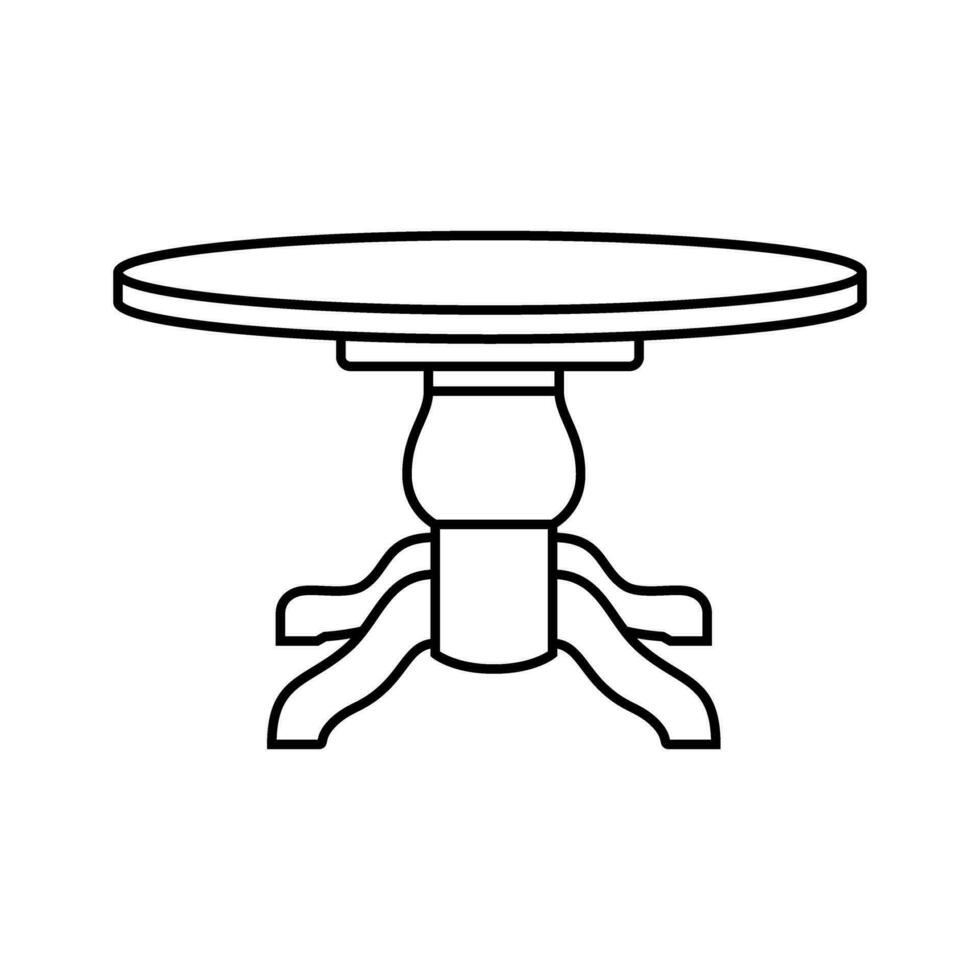 table icône vecteur. meubles illustration signe. café table symbole. lieu de travail logo. vecteur