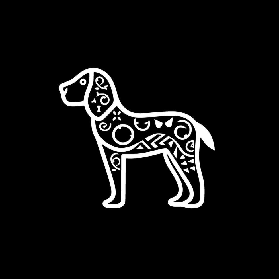 chien - minimaliste et plat logo - vecteur illustration