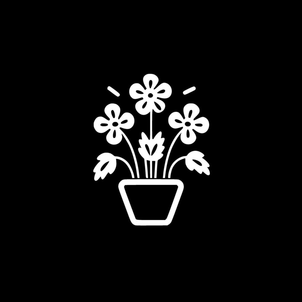 fleurs, noir et blanc vecteur illustration