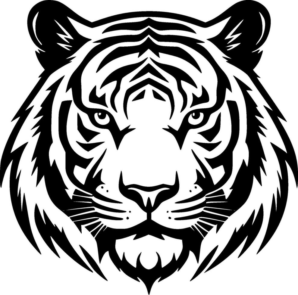 tigre - minimaliste et plat logo - vecteur illustration