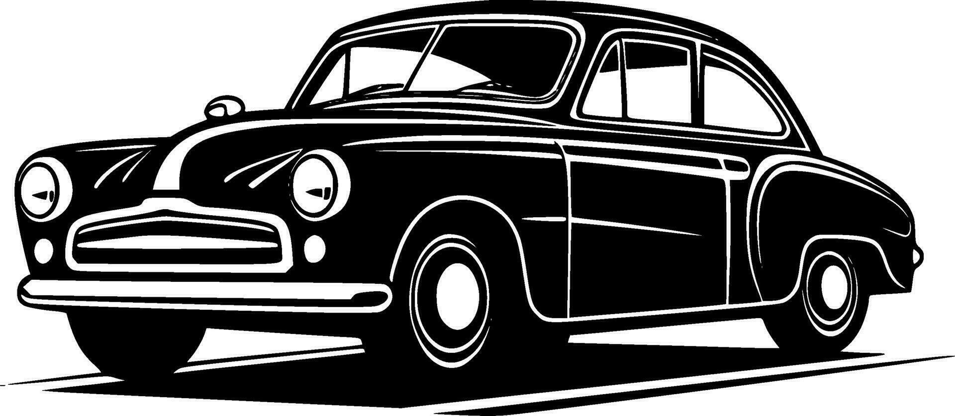 voiture, minimaliste et Facile silhouette - vecteur illustration