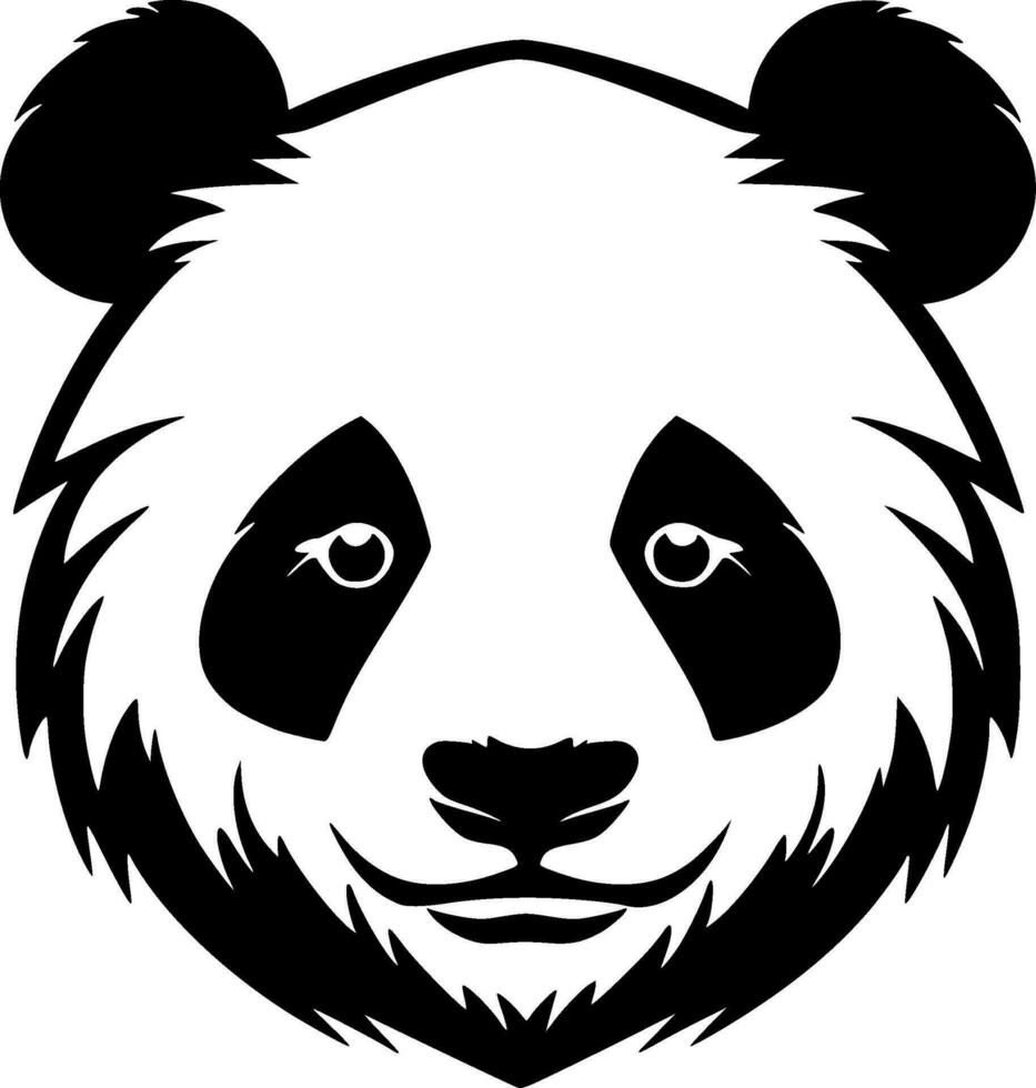 Panda - minimaliste et plat logo - vecteur illustration