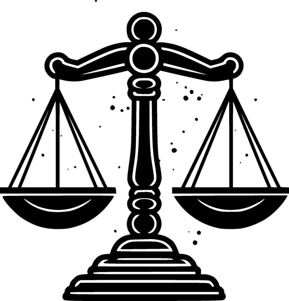 Justice - minimaliste et plat logo - vecteur illustration