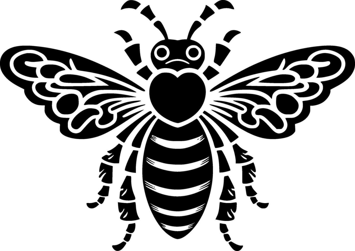 abeille - minimaliste et plat logo - vecteur illustration