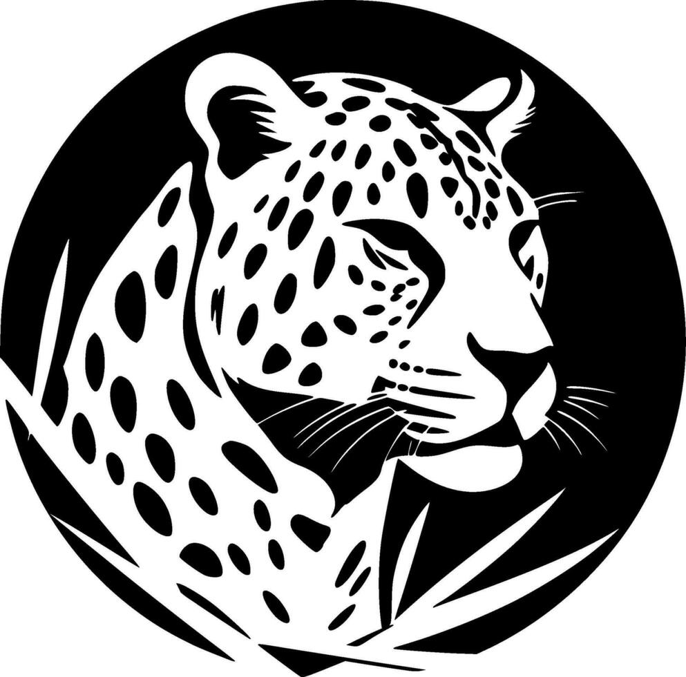 léopard - minimaliste et plat logo - vecteur illustration