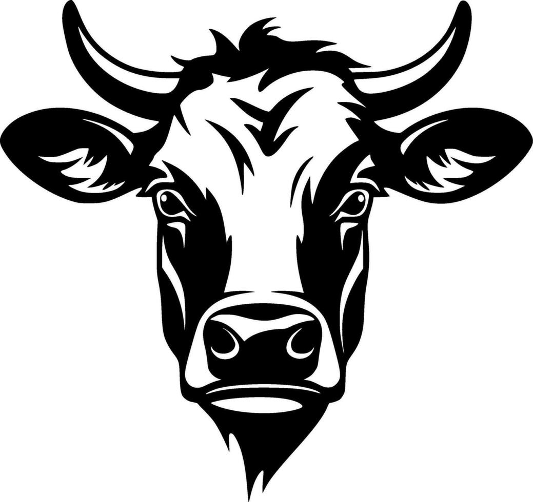 vache, noir et blanc vecteur illustration