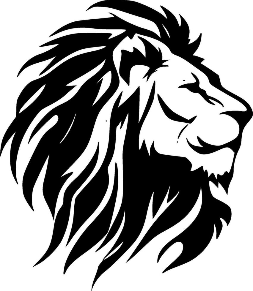 Lion - minimaliste et plat logo - vecteur illustration