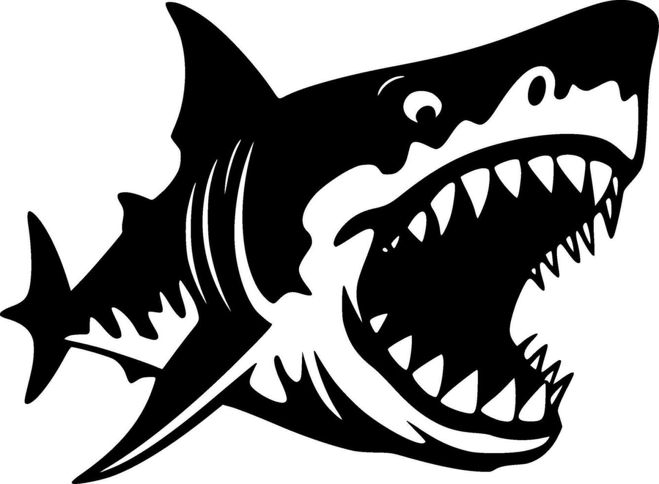 requin, minimaliste et Facile silhouette - vecteur illustration