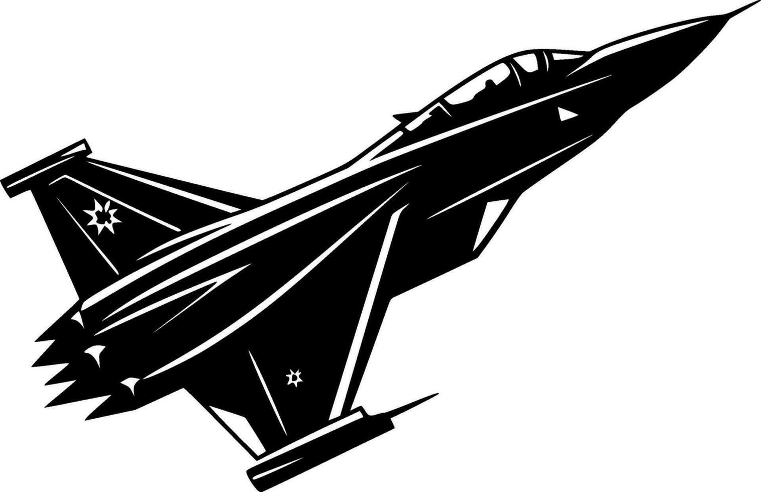 combattant jet - minimaliste et plat logo - vecteur illustration