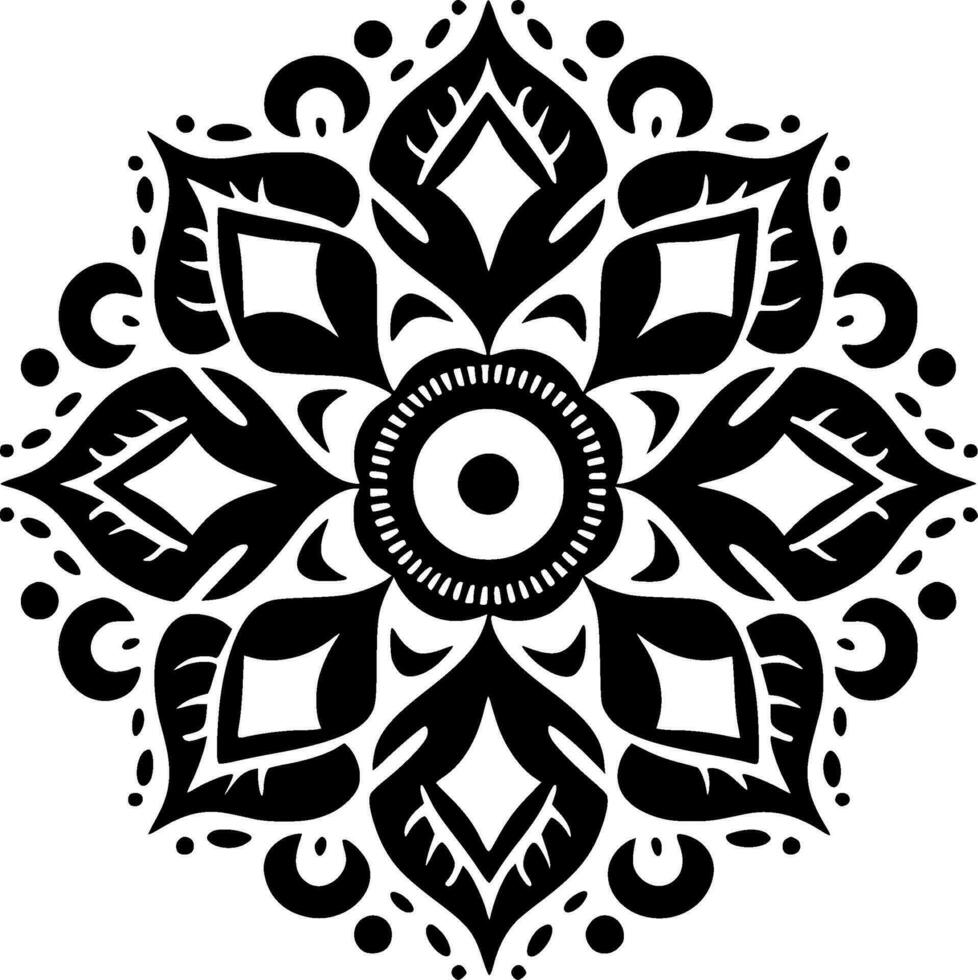 mandala, noir et blanc vecteur illustration