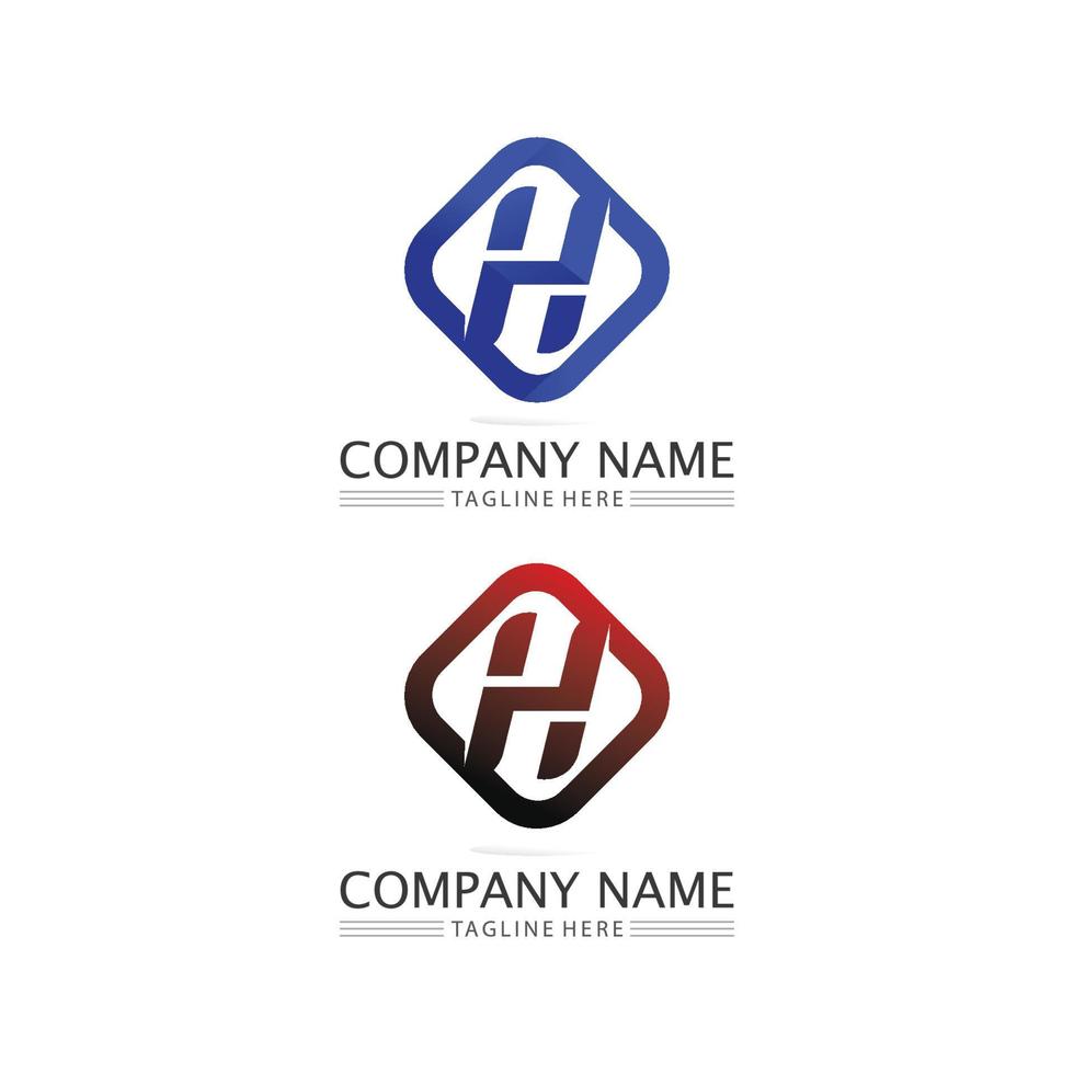 h police et lettre design logo alphabet vecteur signe identité