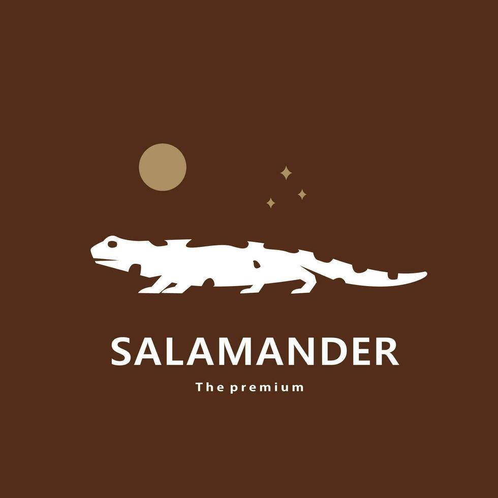 animal salamandre Naturel logo vecteur icône silhouette rétro branché