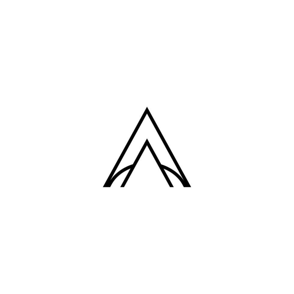 une logo avec une Triangle et une lettre une vecteur