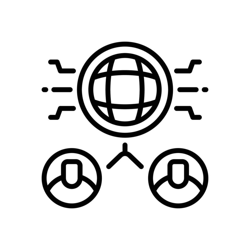 global lien icône. vecteur ligne icône pour votre site Internet, mobile, présentation, et logo conception.
