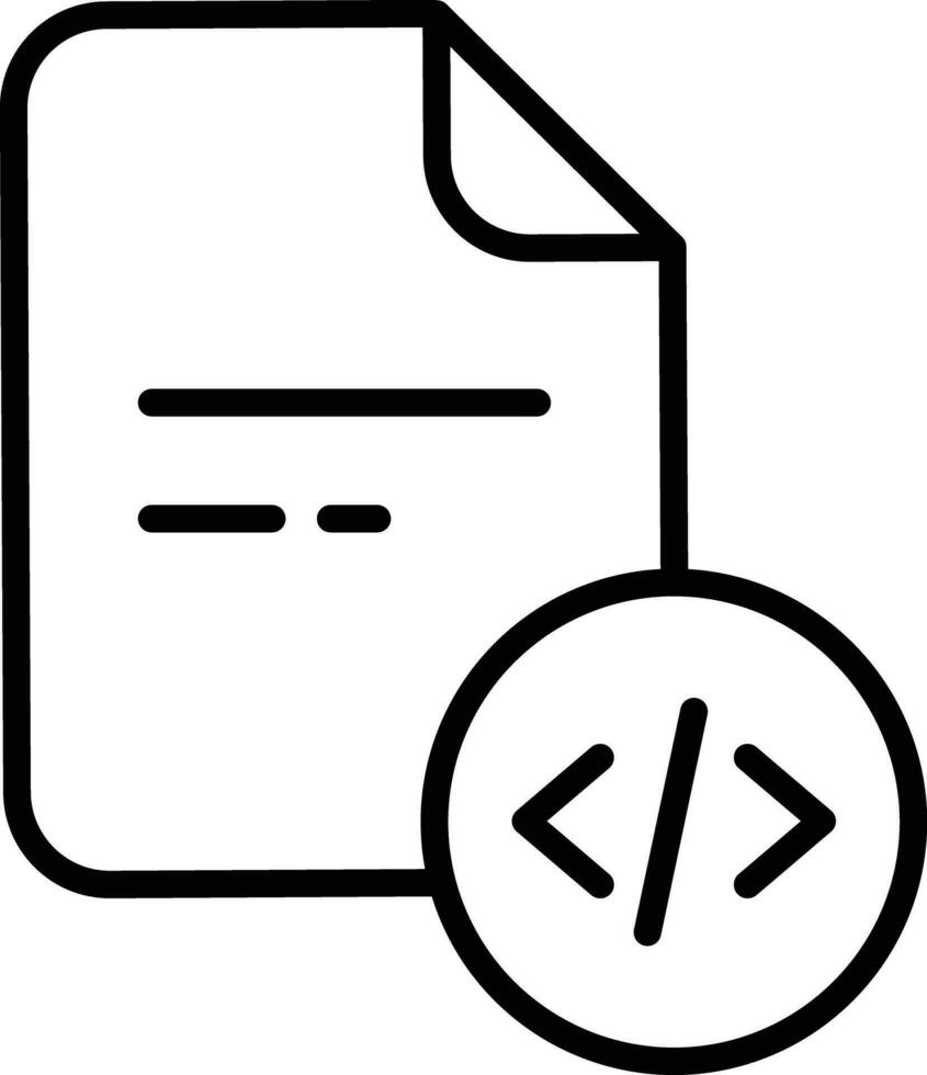 code fichier contour vecteur illustration icône