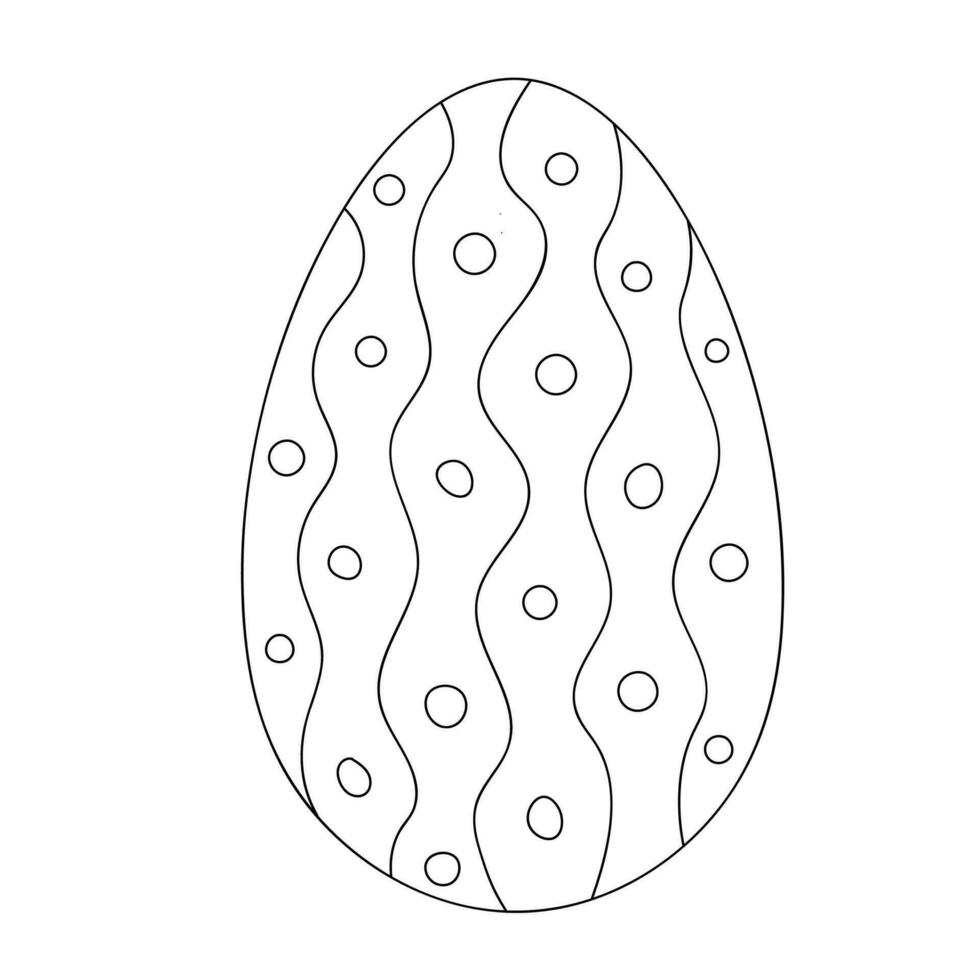 Pâques Oeuf tiré dans griffonnage style sur blanc Contexte. vecteur