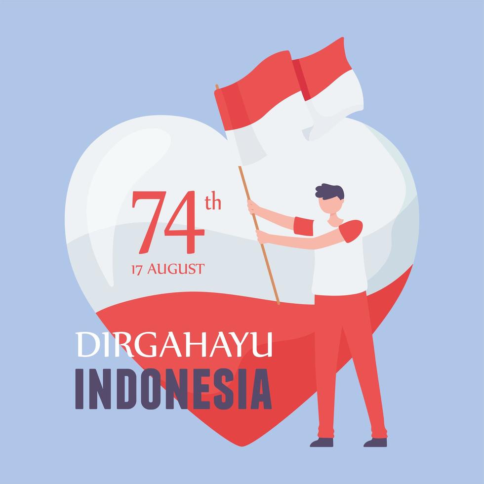 17 août fête de l'indépendance indonésie vecteur