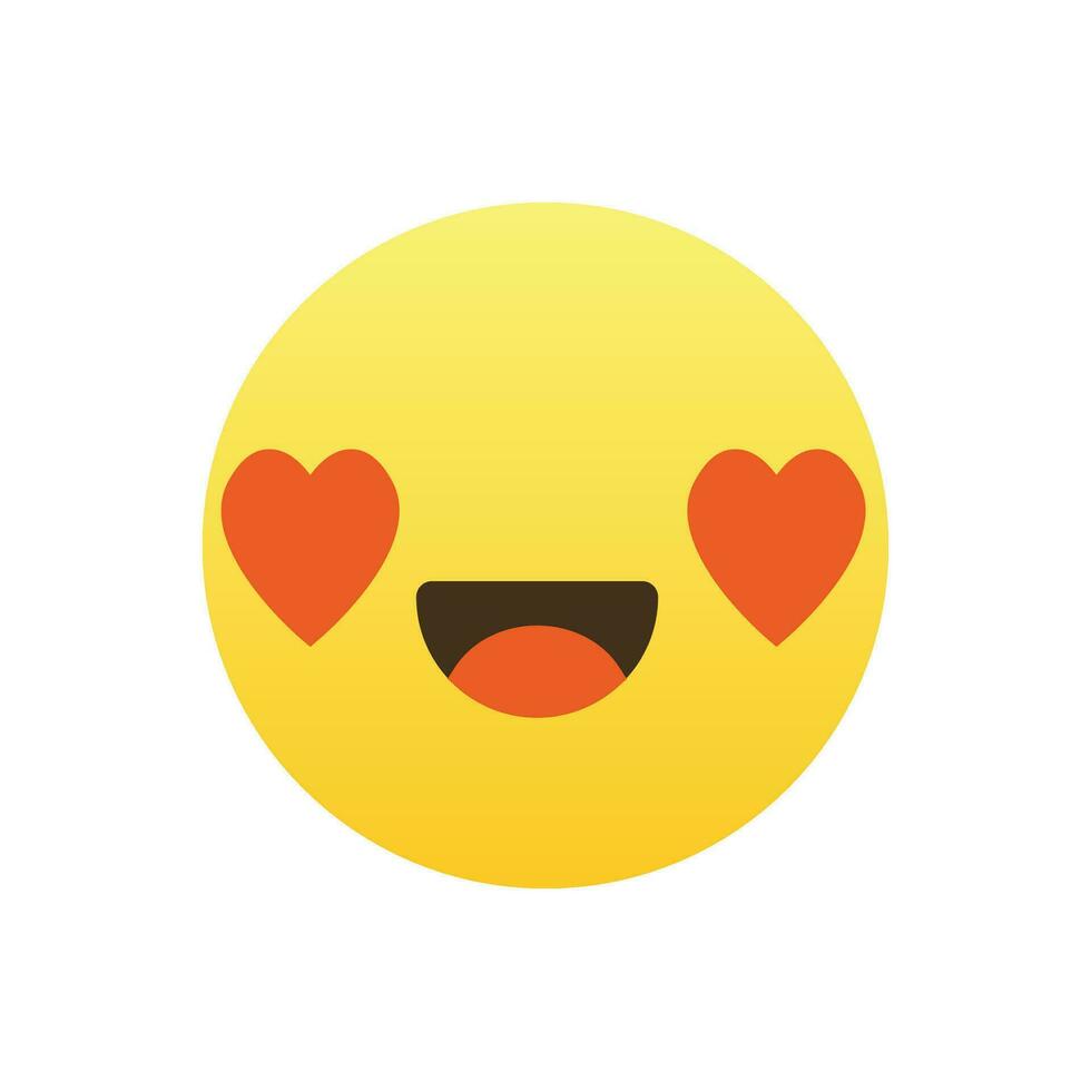 vecteur cœur emoji illustration sur blanc