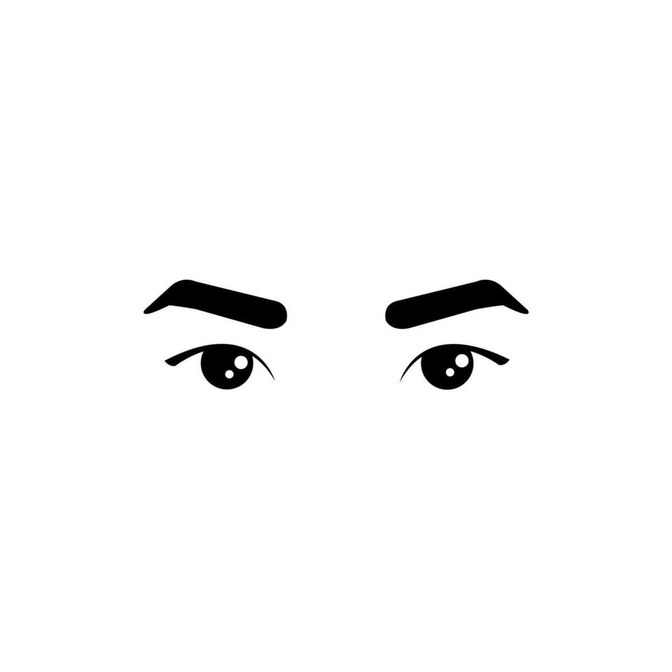 ensemble d'yeux de dessin animé de personnages masculins et féminins. illustration vectorielle vecteur