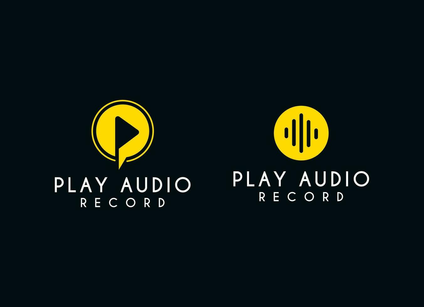 l'audio du son enregistrement logo. du son vague l'audio logo concept. vecteur