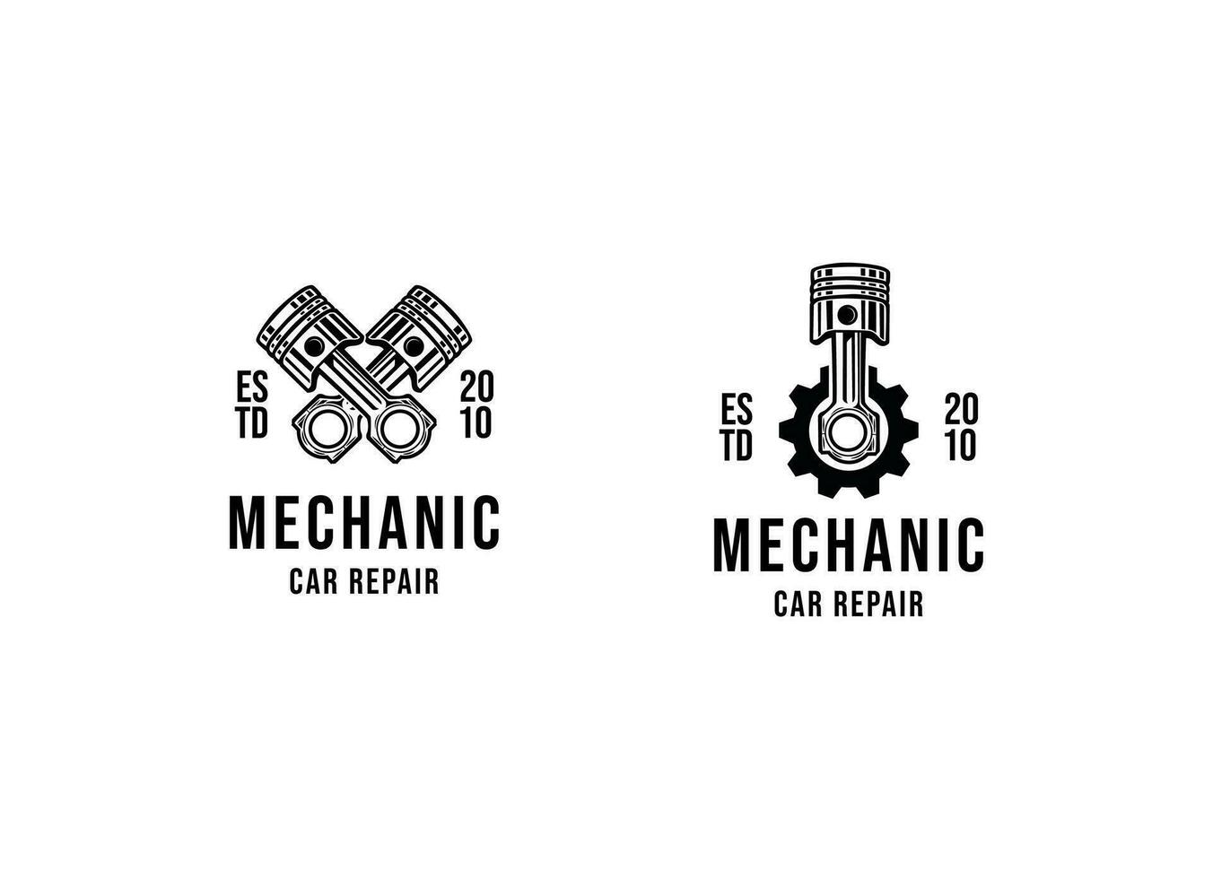 automobile mécanicien logo conception. mécanicien prestations de service, auto réparation logo. conception modèle, vecteur illustration.