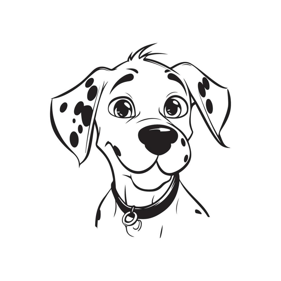 dalmatien tête des illustrations vecteur