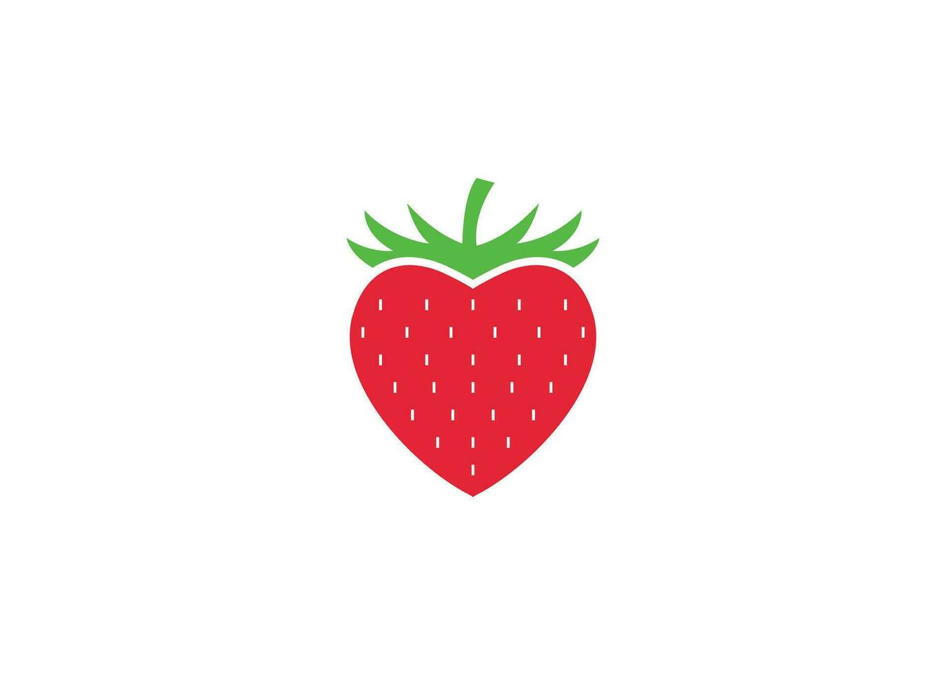 fraise l'amour vecteur logo conception