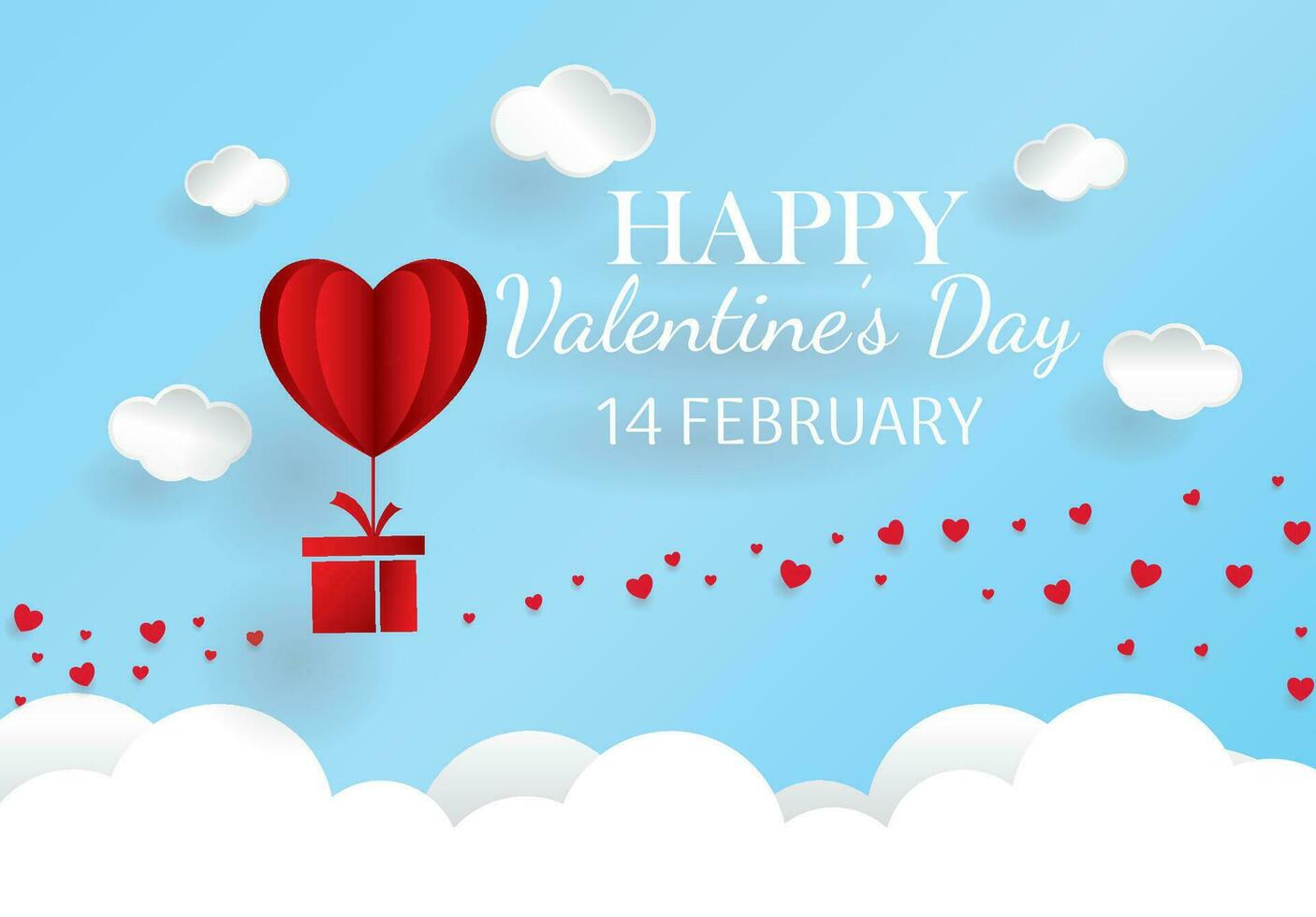 content valentines jour, l'amour journée cœurs romantique fête conception. vecteur illustration