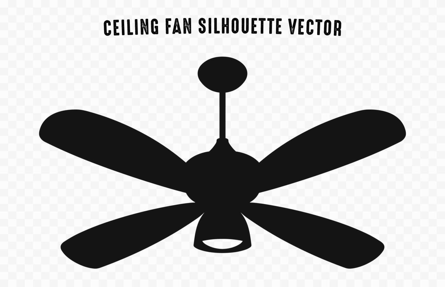 une plafond ventilateur vecteur noir silhouette gratuit