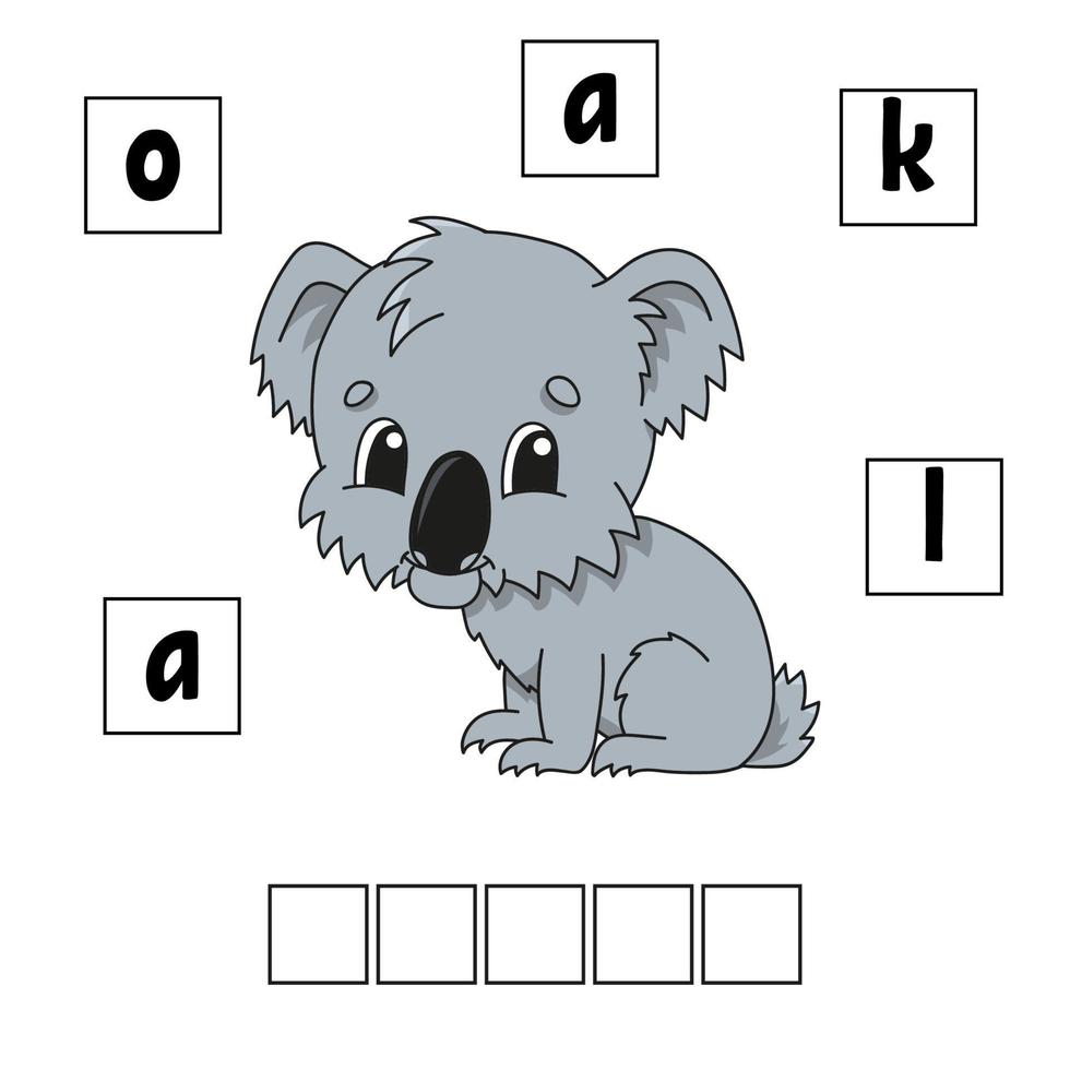 puzzle de mots. feuille de travail de développement de l'éducation. jeu pour les enfants. page d'activité. casse-tête pour les enfants. énigme pour le préscolaire. illustration vectorielle simple et isolée dans un style dessin animé mignon. vecteur