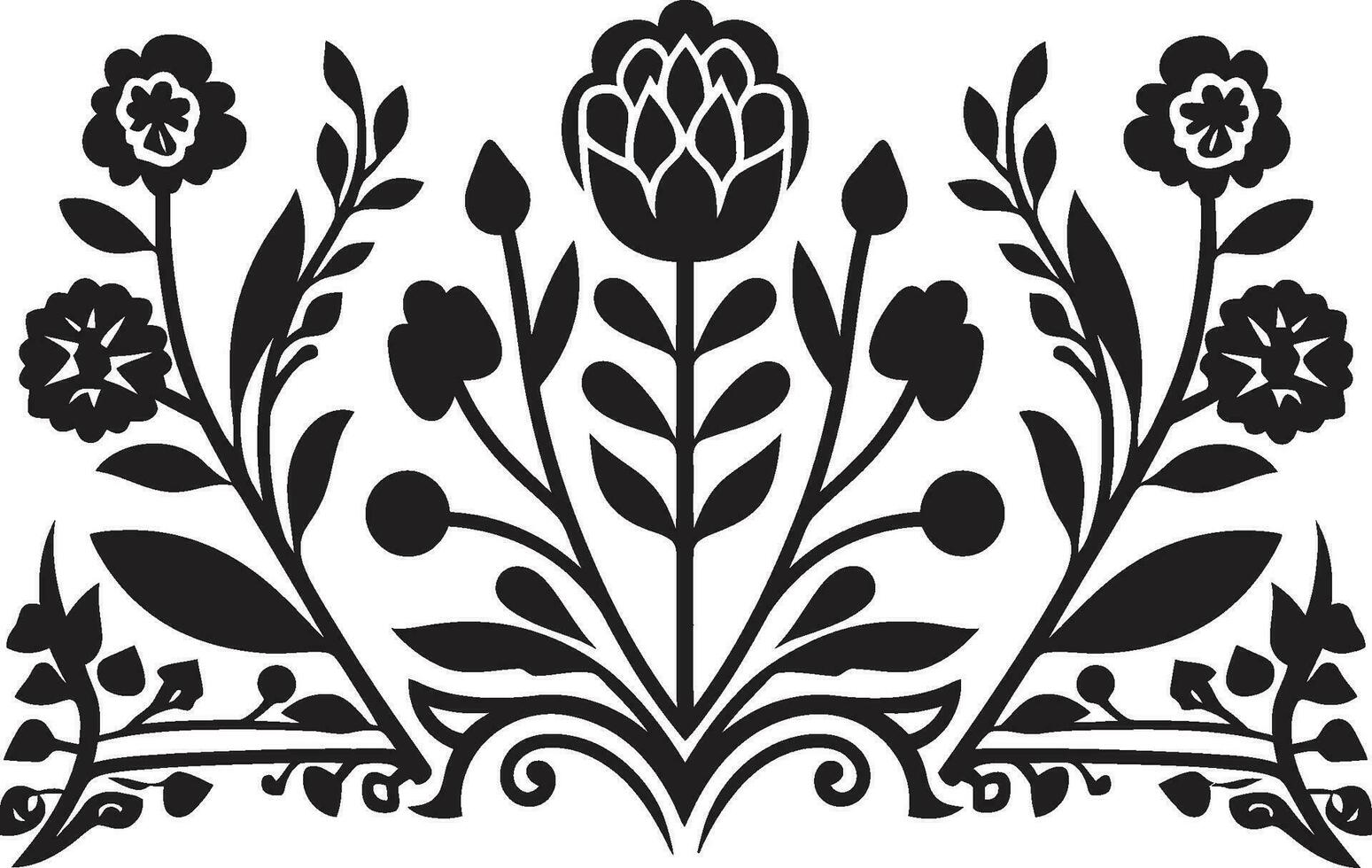 en mosaïque beauté géométrique floral conception artistique floral la grille noir floral tuile logo vecteur