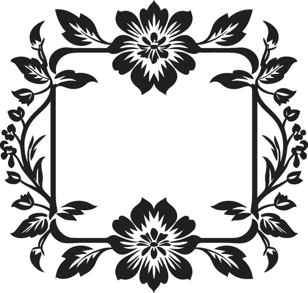 structuré pétale jouer géométrique vecteur logo floral mosaïque symphonie noir icône conception
