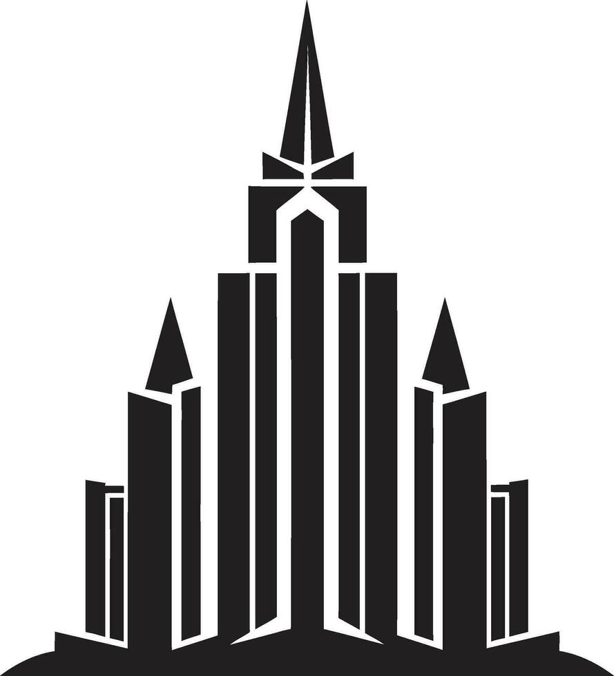 centre ville la tour plan multiétage bâtiment conception dans vecteur icône Urbain hauteurs emblème multiétage bâtiment conception dans vecteur icône