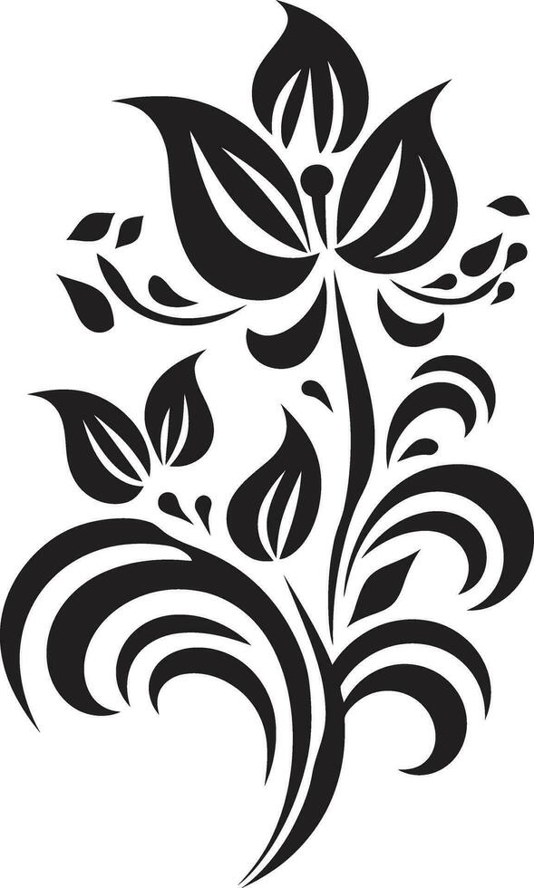 originaire de motifs décoratif ethnique floral vecteur tribal Floraison ethnique floral logo emblème