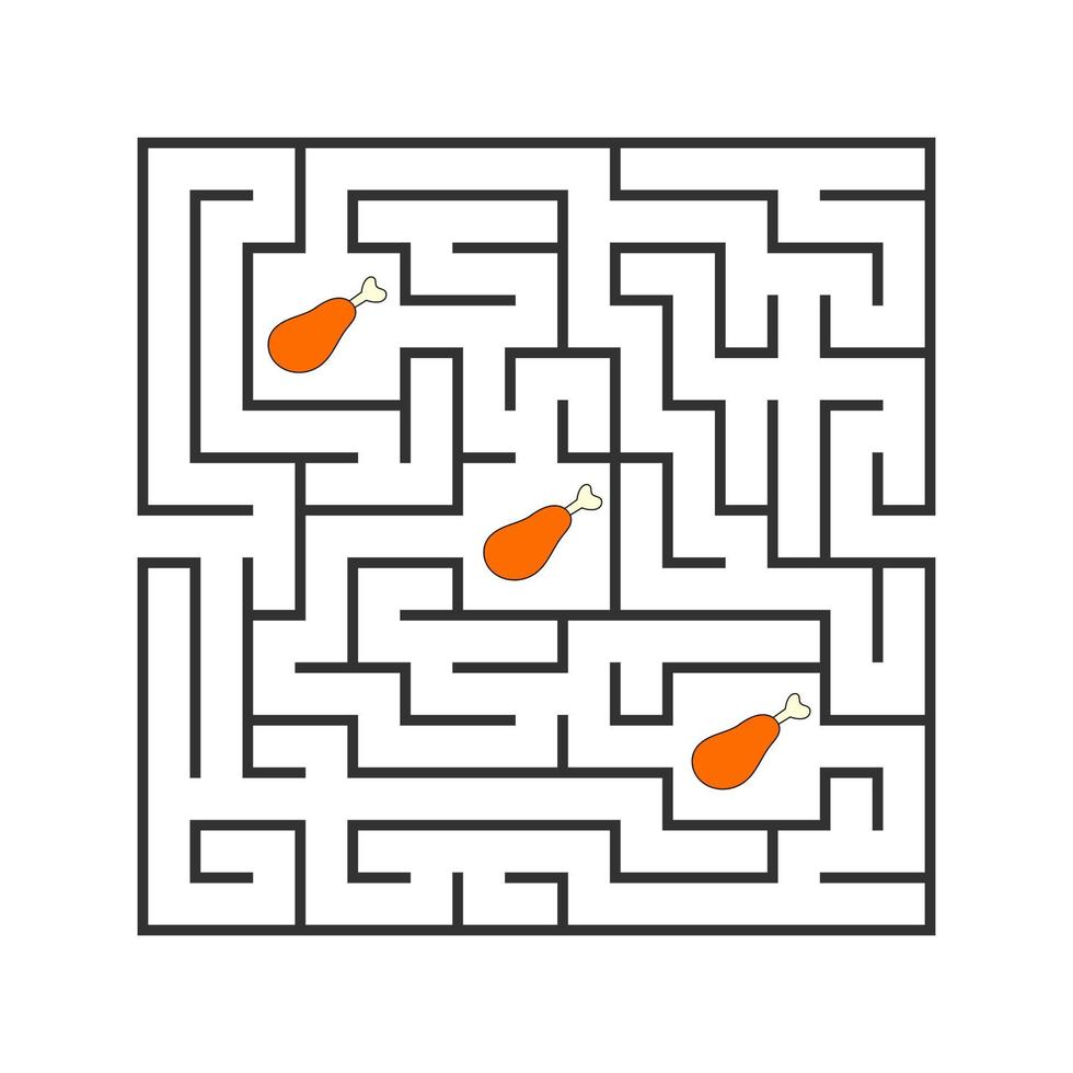 labyrinthe drôle. jeu pour les enfants. casse-tête pour les enfants. style de bande dessinée. énigme du labyrinthe. illustration vectorielle de couleur. le développement de la pensée logique et spatiale. vecteur