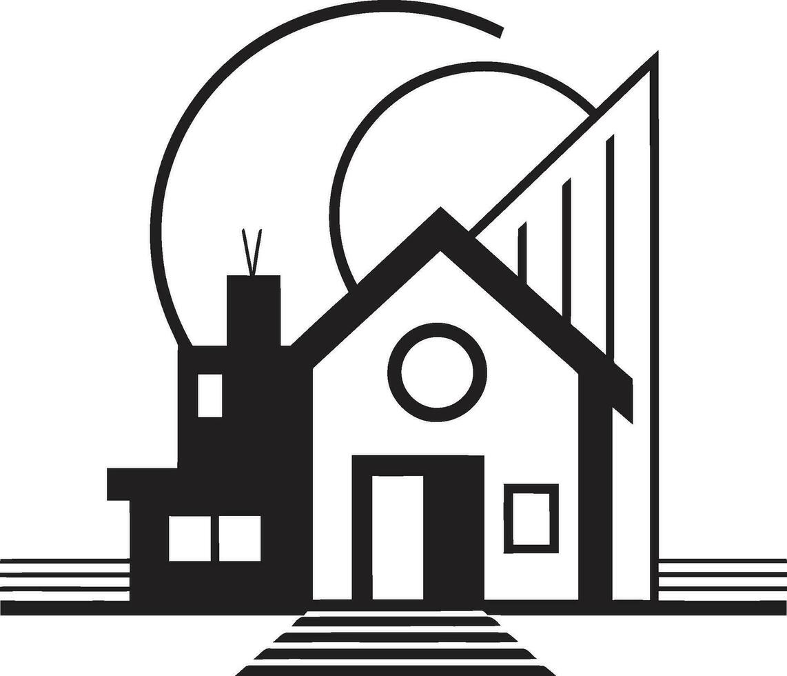 architectural éclat symbole Résidentiel conception vecteur icône branché habitat emblème propriété conception vecteur logo
