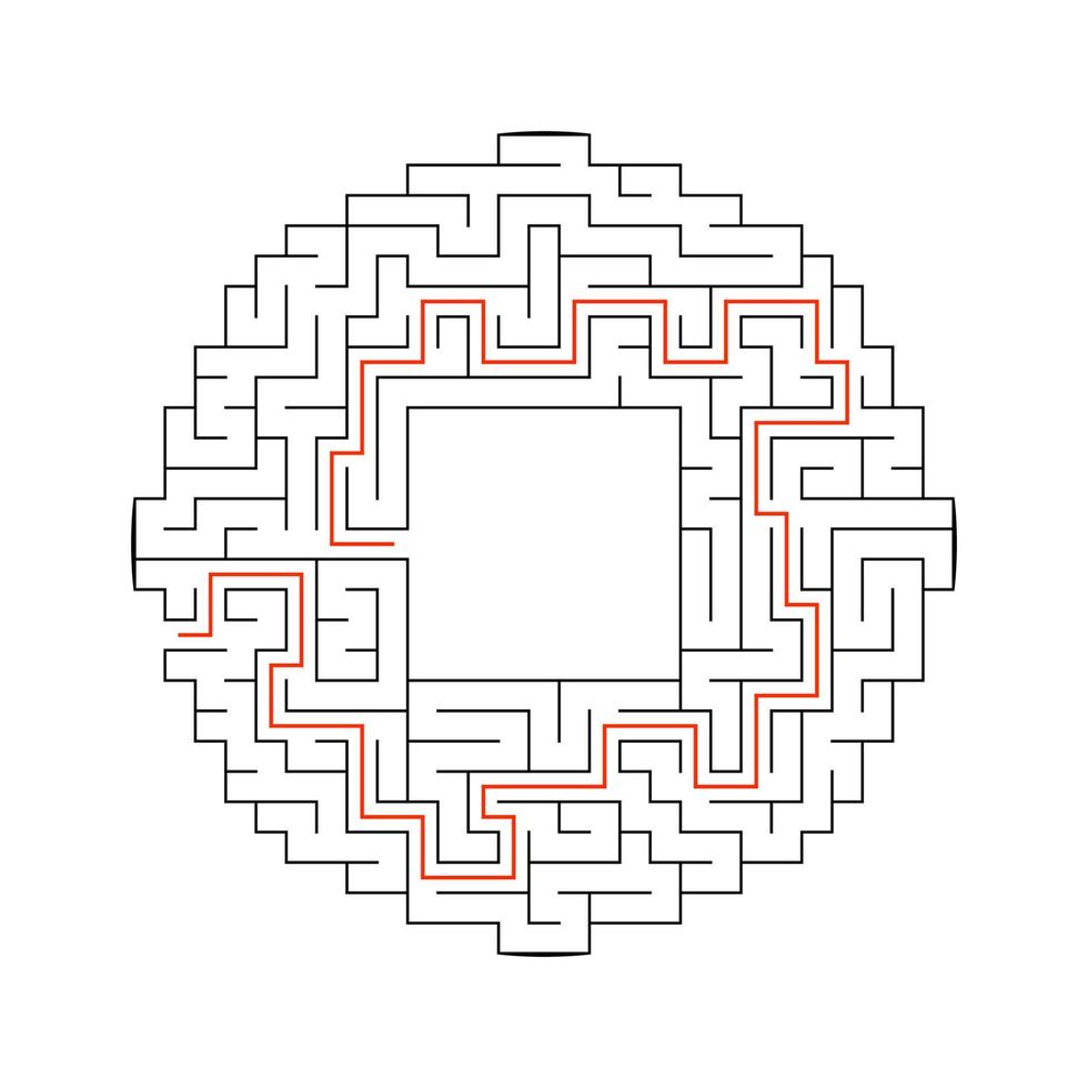 labyrinthe abstrait. jeu pour les enfants. casse-tête pour les enfants. énigme du labyrinthe. illustration vectorielle vecteur