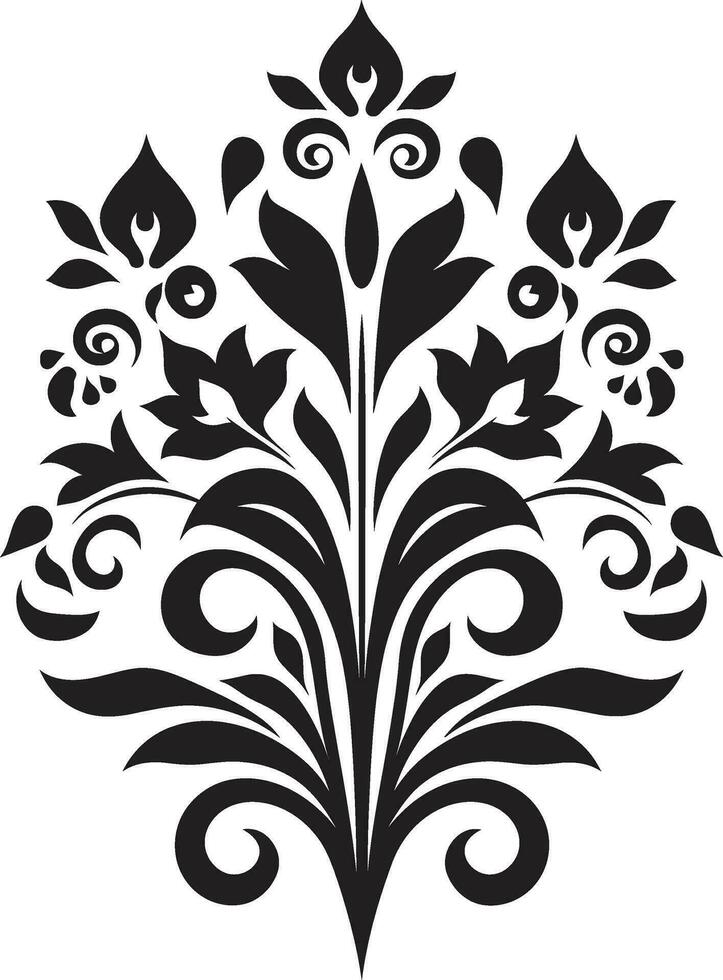 coutumier Floraison décoratif ethnique floral symbole tribal savoir-faire ethnique floral vecteur icône