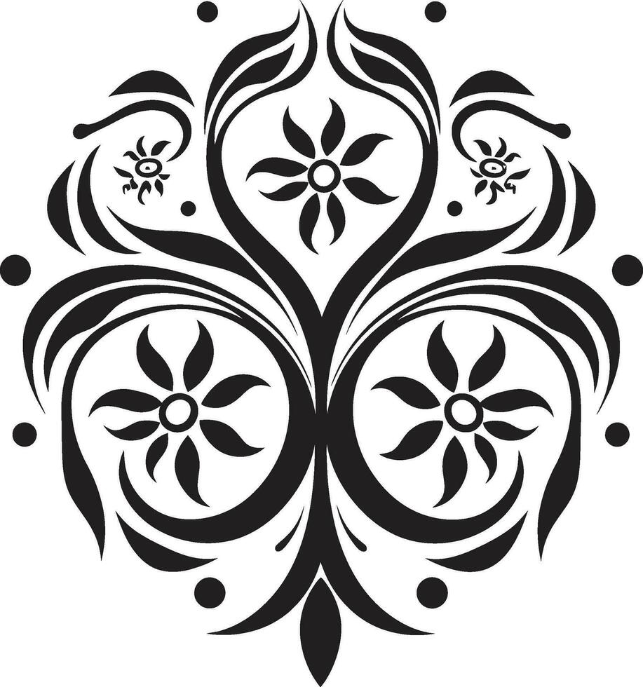 culturel essence décoratif ethnique floral symbole indigène fils ethnique floral logo icône conception vecteur