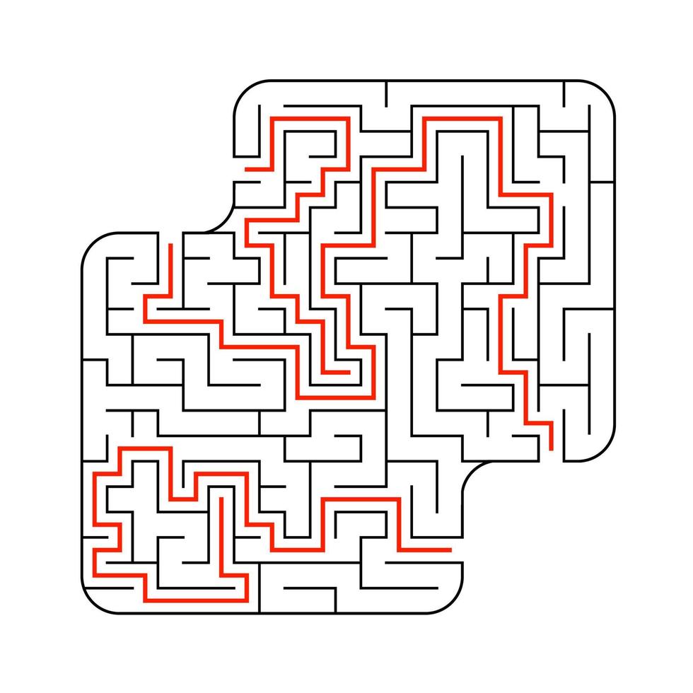 labyrinthe abstrait. jeu pour les enfants. casse-tête pour les enfants. énigme du labyrinthe. illustration vectorielle vecteur