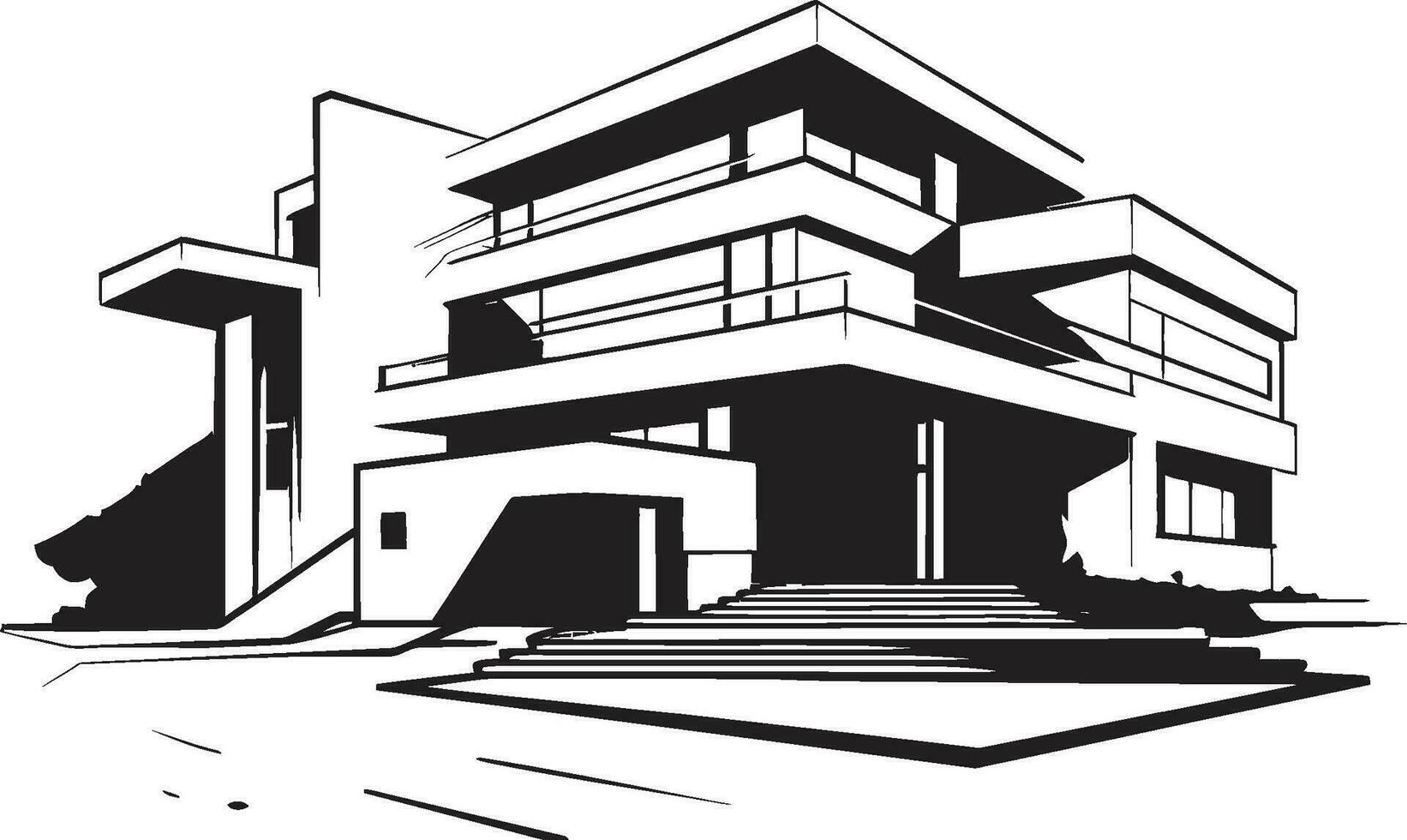 à la mode demeure emblème élégant maison conception vecteur icône branché habitat marque moderne maison idée conception dans vecteur