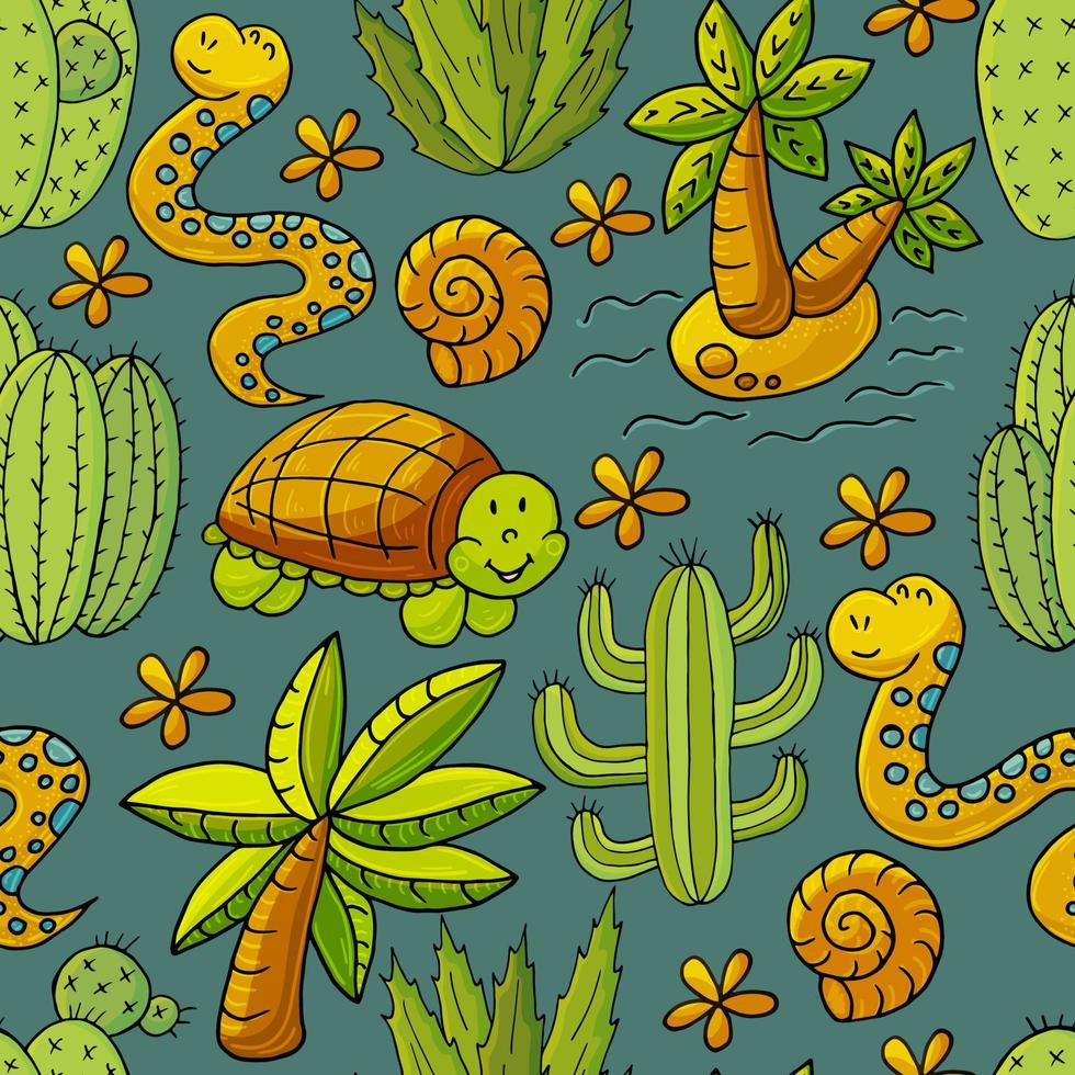 illustration vectorielle mignon. cactus, aloès, succulentes. éléments naturels décoratifs vecteur