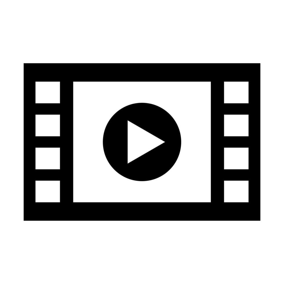 jouer vidéo film bande vecteur icône. pour votre la toile site conception, logo, application, ui. vecteur illustration