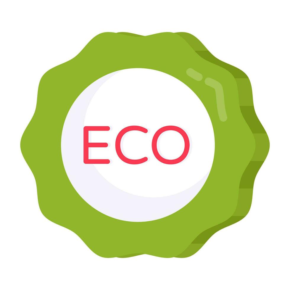 icône de téléchargement premium du label écologique vecteur