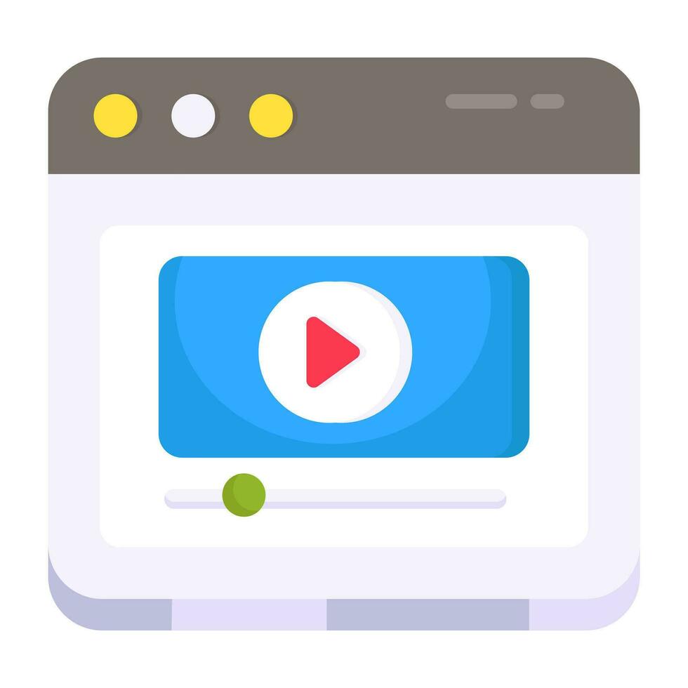 icône de téléchargement premium de la vidéo Web vecteur