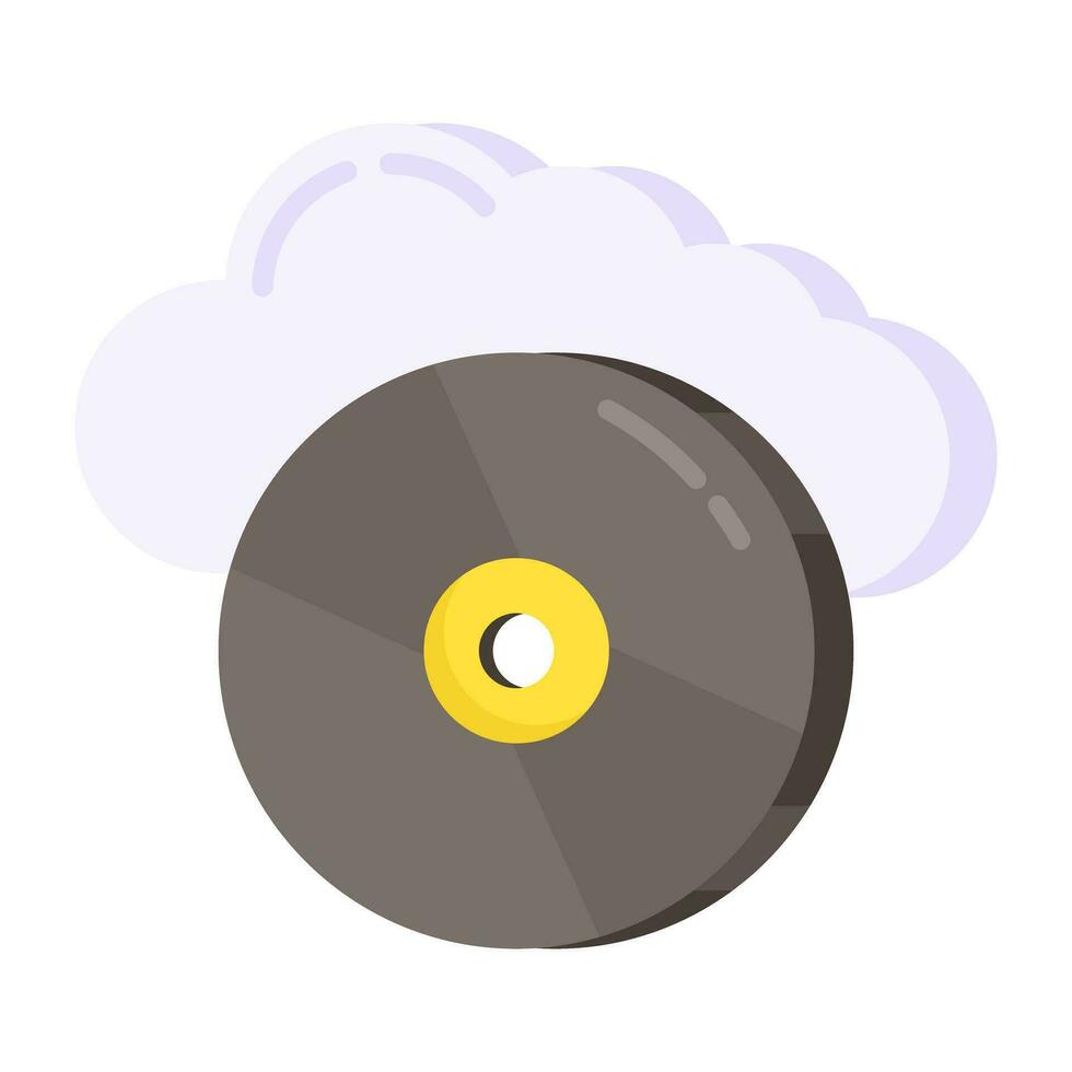une conception d'icône de cd cloud vecteur